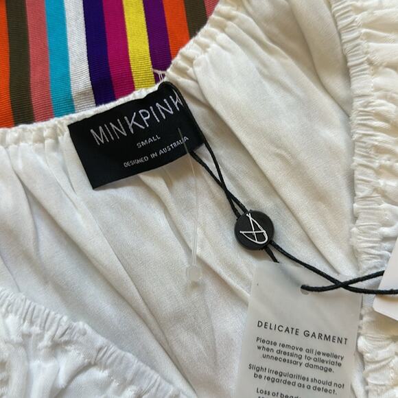 NWT Mink Pink Abella Mini Dress in White - Picture 11 of 12